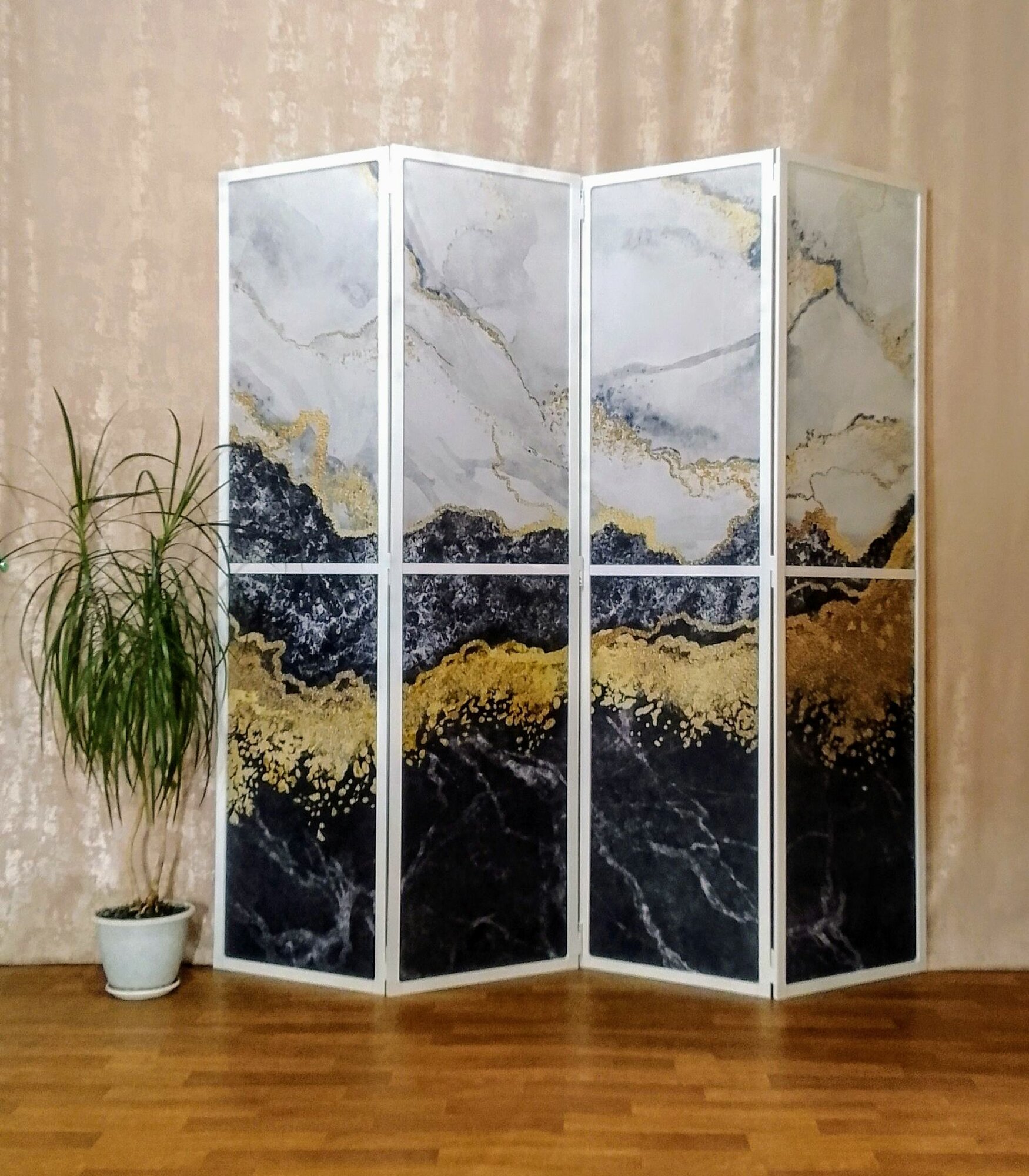 Ширма "Золотой мрамор"