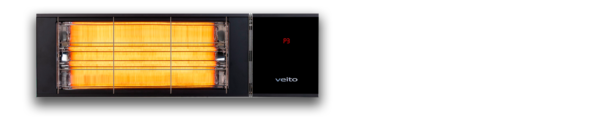 Настенный промышленный обогреватель VEITO NEVADA 3400 (DR2434) 34 кВт карбоновый регулировка мощности IP55 пульт ДУ