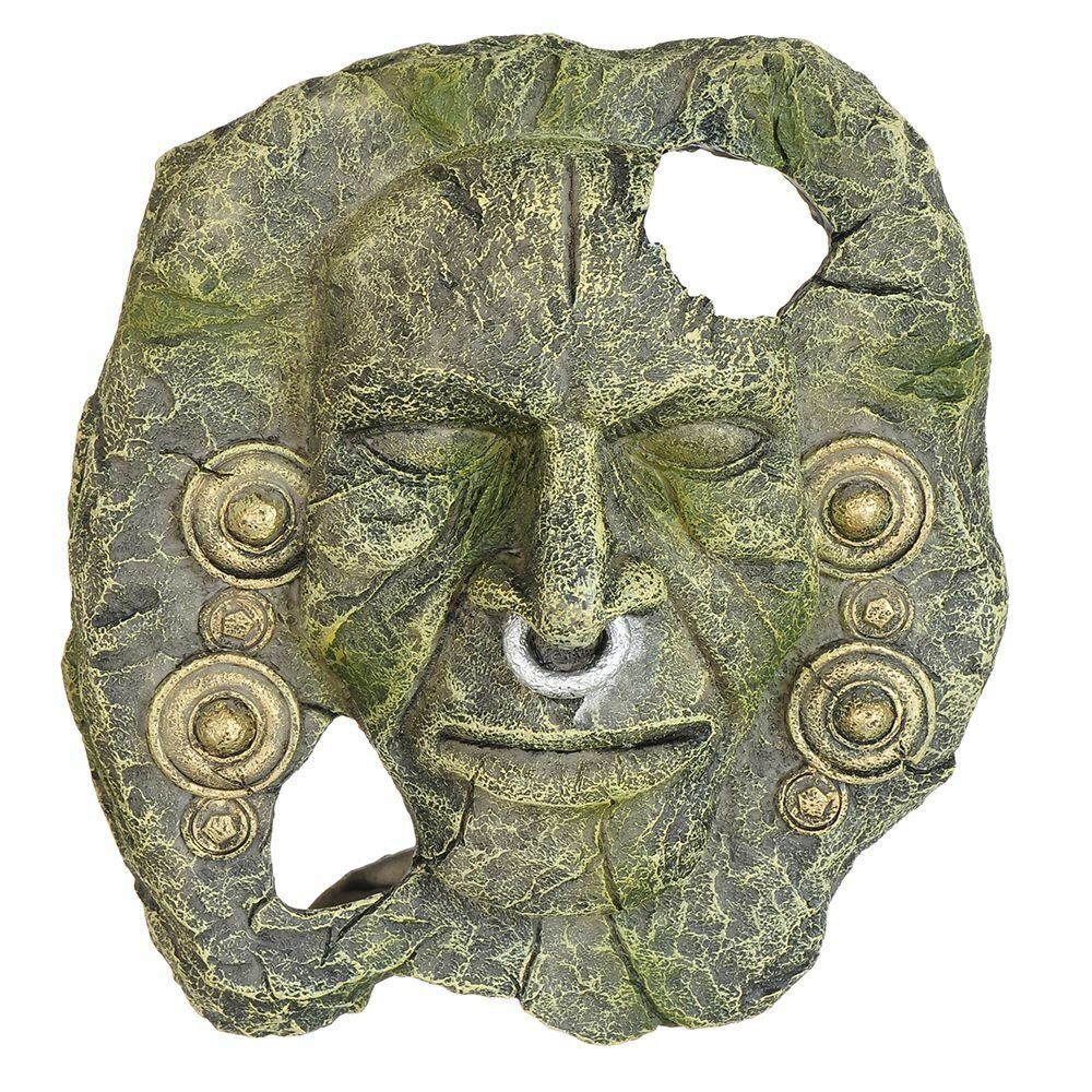 Декорация "Тотем Майя", для аквариума, грот, пластик, 17 см х 16 см х 7 см