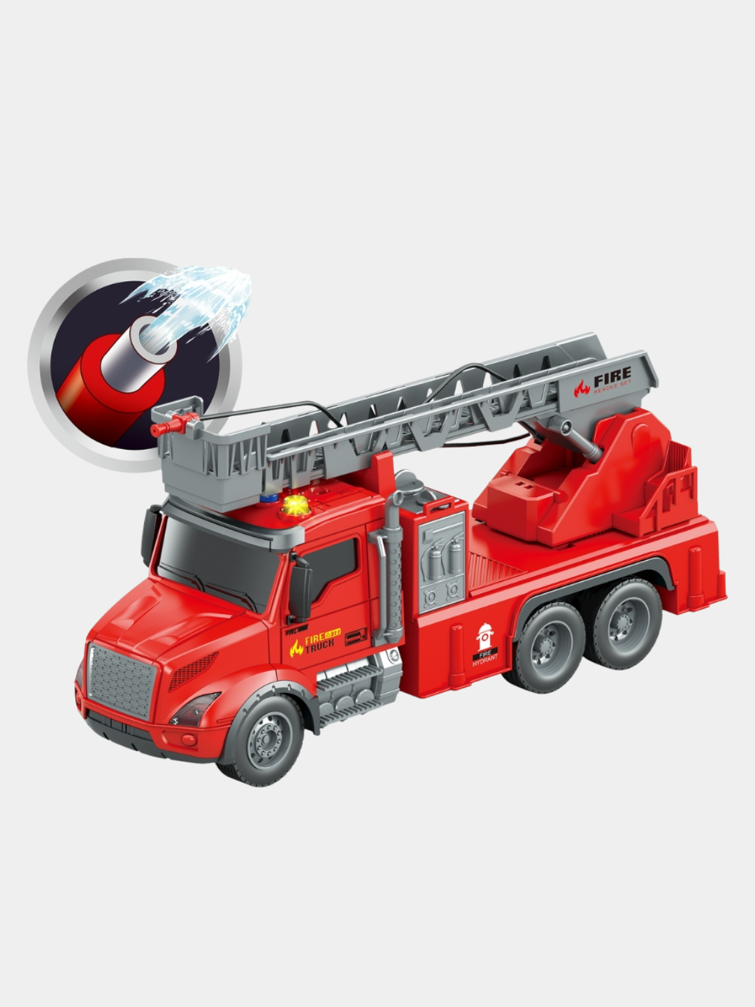 Машинка детская, пожарный автомобиль с лестницей, пожарная машина — фото 1