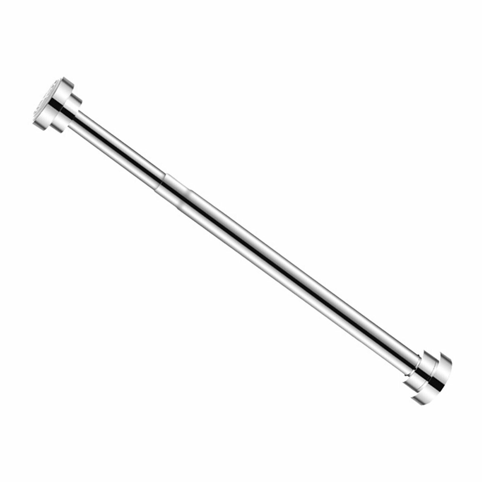 Регулируемая штанга для шкафа из нержавеющей стали выдвижная штанга для сушки одежды без дырокола для ванной комнаты спальни шкафа 25 трубок 55‑85 см