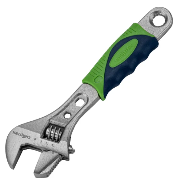 Ключ разводной 150мм переставная губка 2-х комп. рукоятка// сибртех