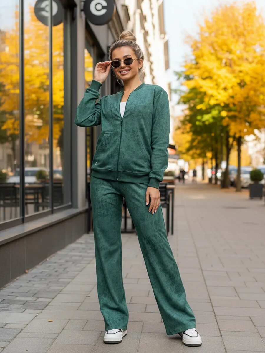 Комплект одежды NSD-STYLE Спортивный костюм размер 58 хаки