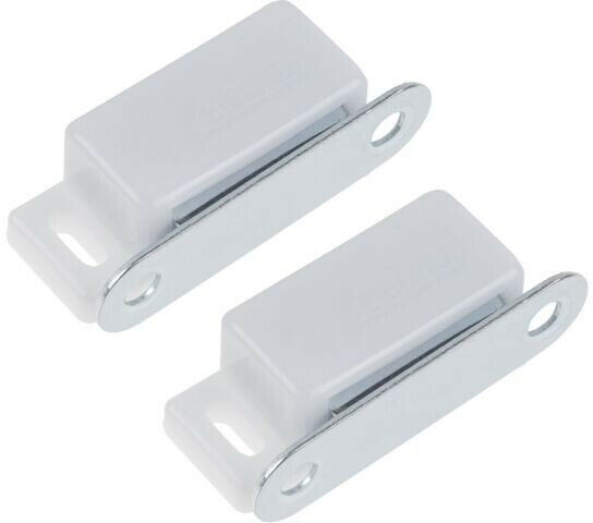 Защелка магнитная STARFIX длина 45мм цвет белый (2 шт в пакете)