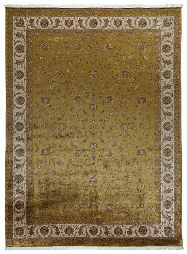 Бельгийский шелковый ковер на хлопке для комнаты на пол 350х250 см