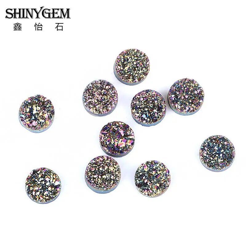 SHINYGEM друзы кварц Red Colorful 10 мм, 10 шт