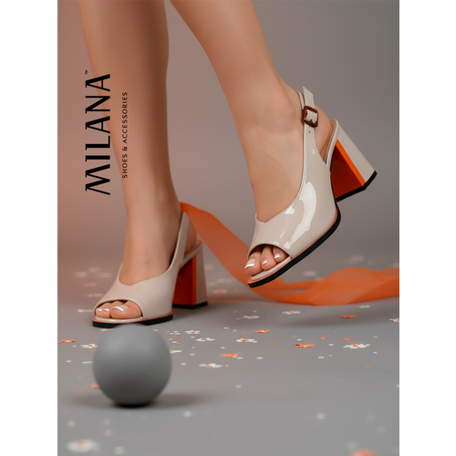 фото Босоножки milana базовая коллекция, размер 37, молочный