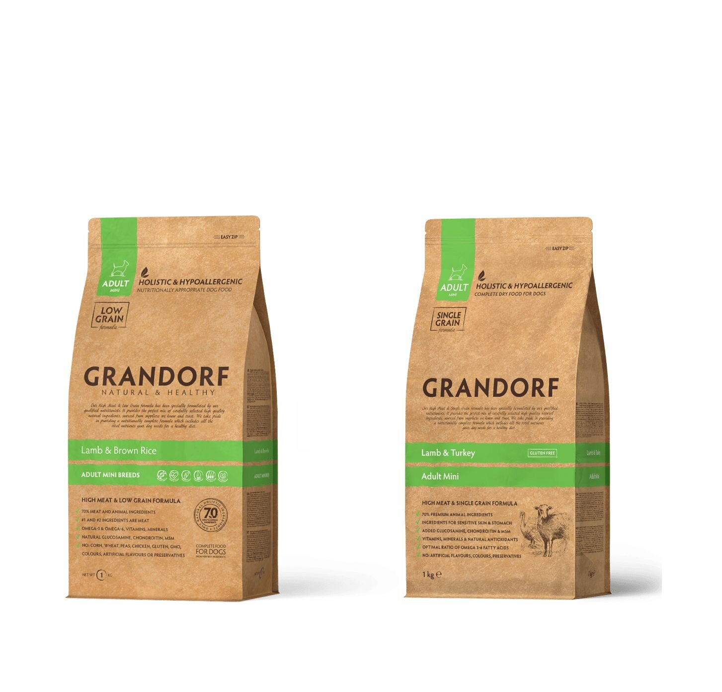 Grandorf Adult Mini Lamb & Turkey - Сухой корм для собак малых пород, с ягненком и индейкой (3 кг)