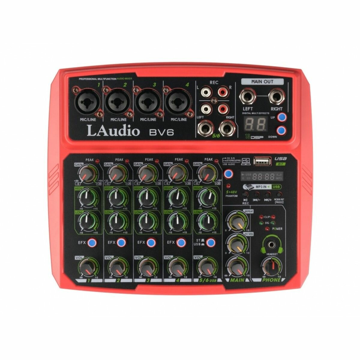 BV6 Микшерный пульт, 6 каналов, LAudio