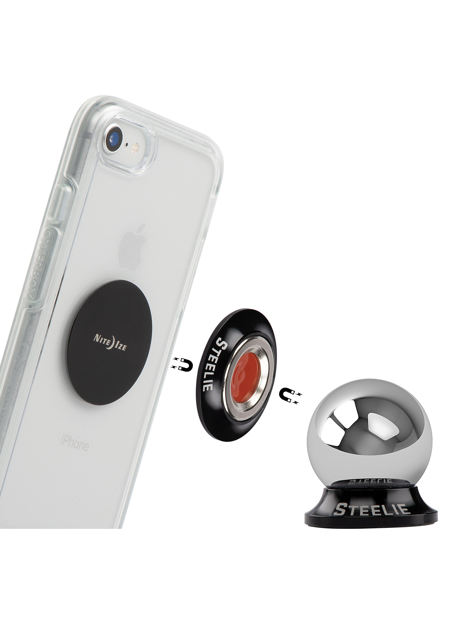 Магнитный держатель для смартфона Nite Ize Steelie Orbiter Dash Kit