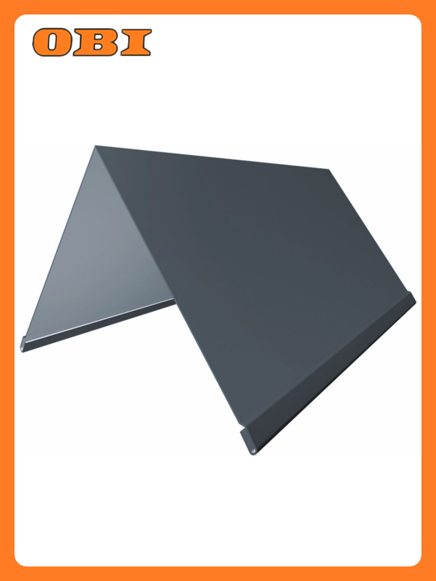 Конек простой кровельный 200х2000 RAL7024 графит металл