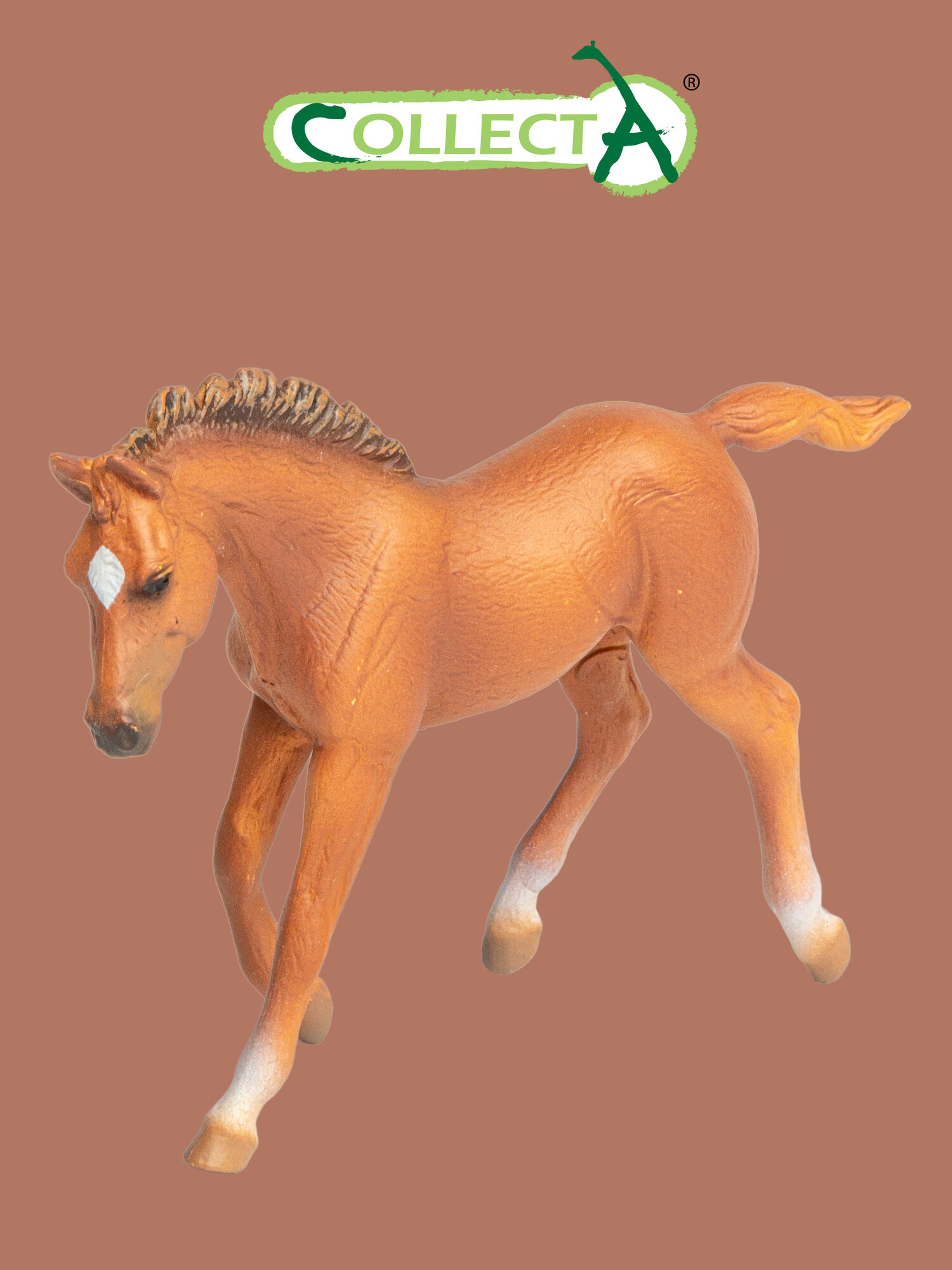Фигурка лошади Collecta "Жеребец каштановый" высота 8 см, 88670b