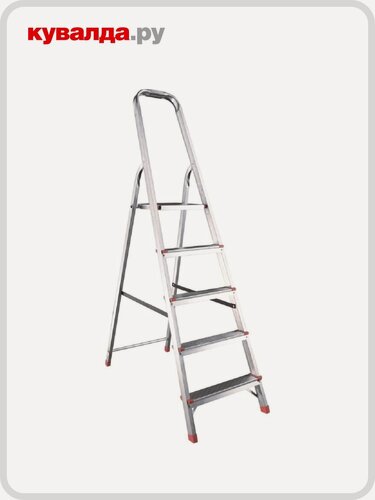 Изображение товара Стремянка стальная алюмет ZZ 405 оцинк 5-ти ст. оцинк ступень