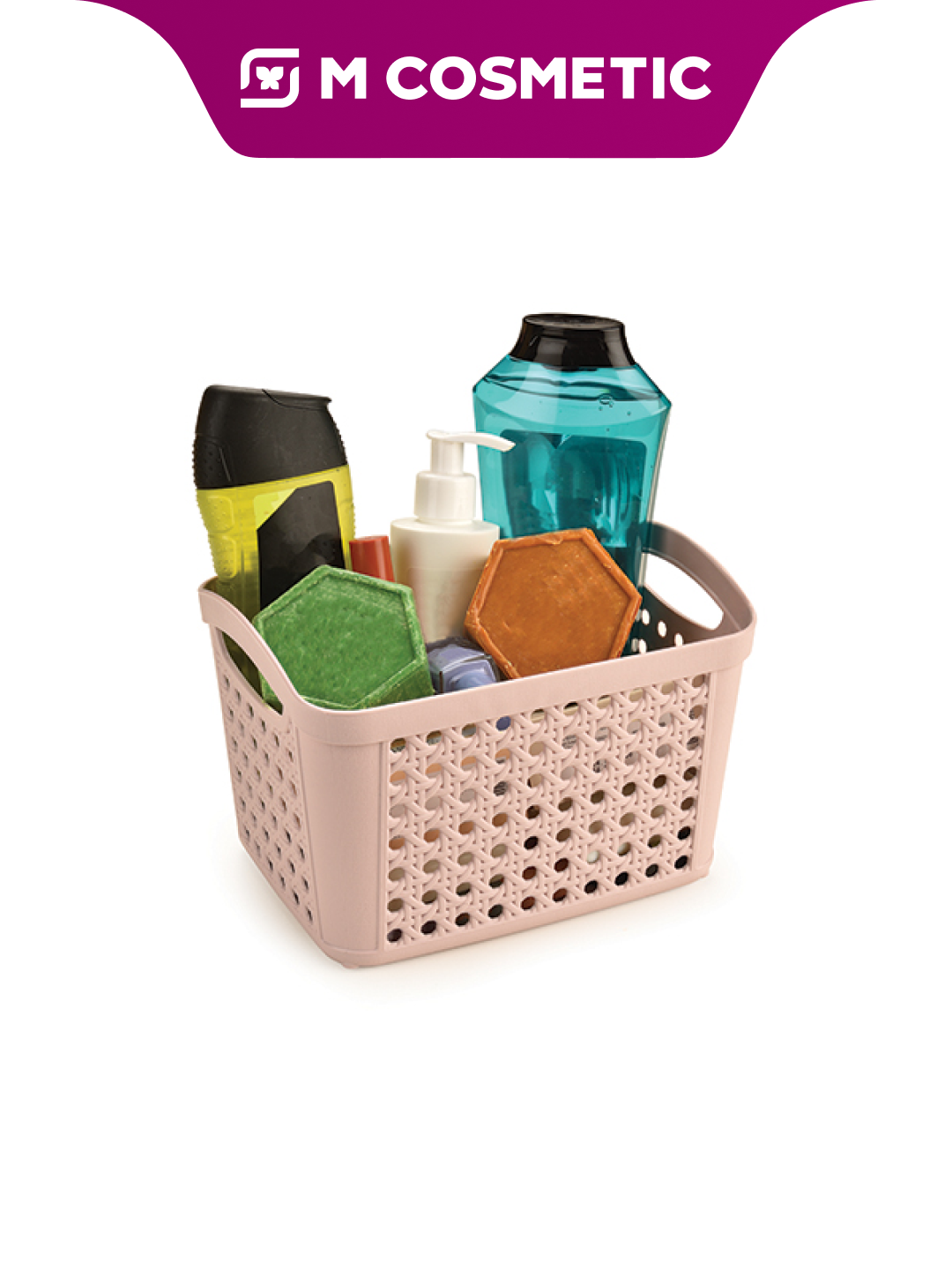 Пластиковая корзинка UCSAN PLASTIK, для хранения, 21x16x14 см