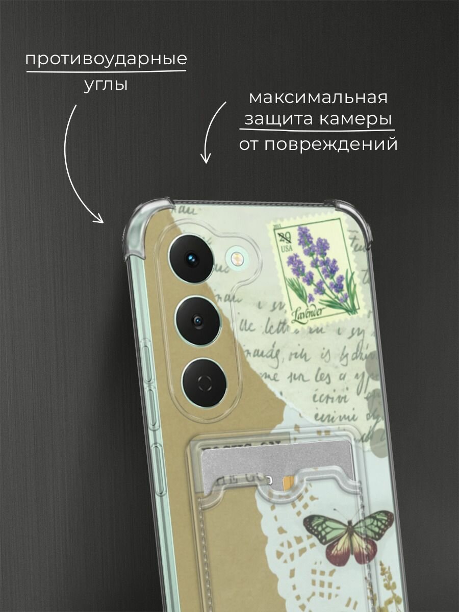 Чехол на Tecno Spark 40 Pro (Текно Спарк 40 Про) с картой и принтом Коллаж Focus on the good — фото 1