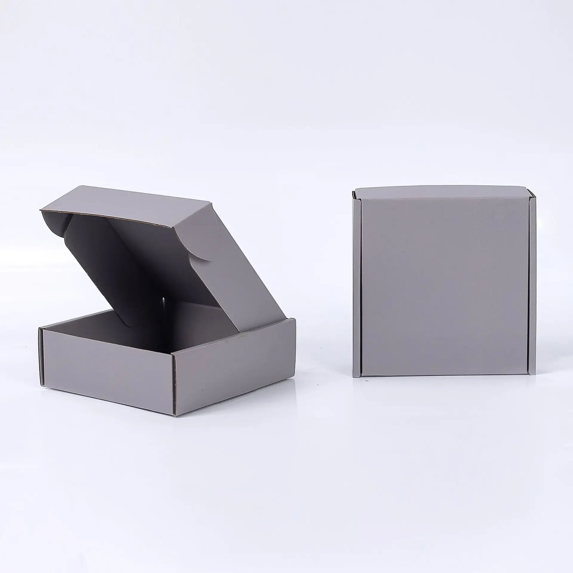 Серые картонные подарочные коробки 36x24x8 см (5 шт)