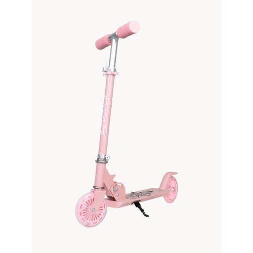 Самокат детский двухколесный со светящимися колесами для девочки от 3 лет складной