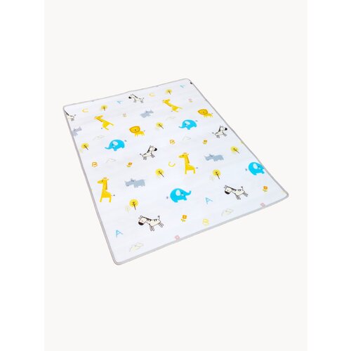 Развивающий коврик детский Mamagoods для ползания складной игровой 120x150 см Цыплята и воздушные шары 1679₽