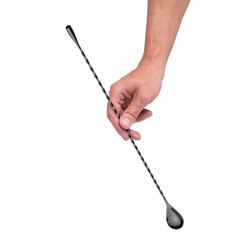 фото Барная ложка для коктейлей 40 см с каплей (черная) olin & korr