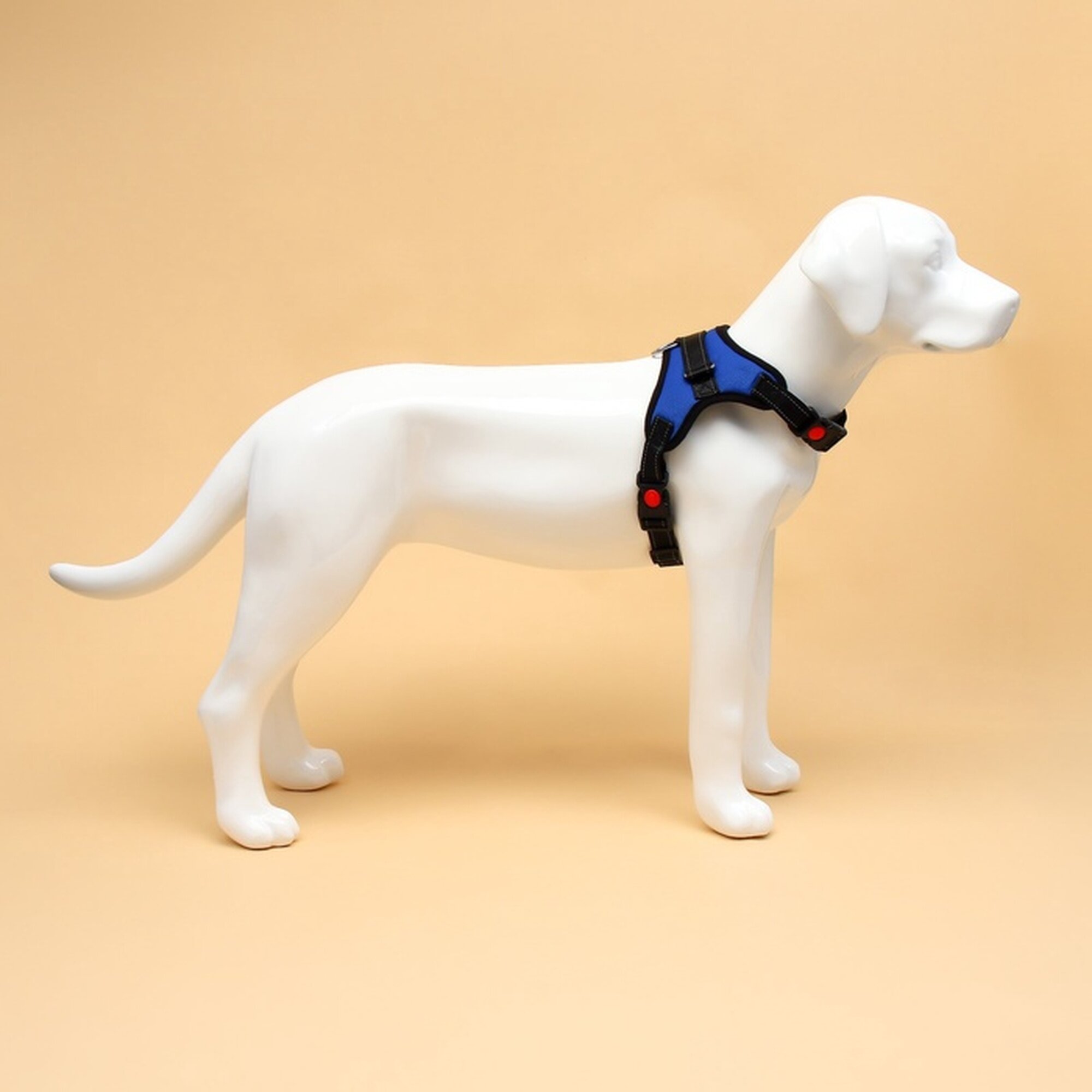 Ошейники И Шлейки Xiaomi Шлейка К7 мягкая светоотражающая, размер XL, ОГ 74-92 см, вес 28-47,5 кг, синяя