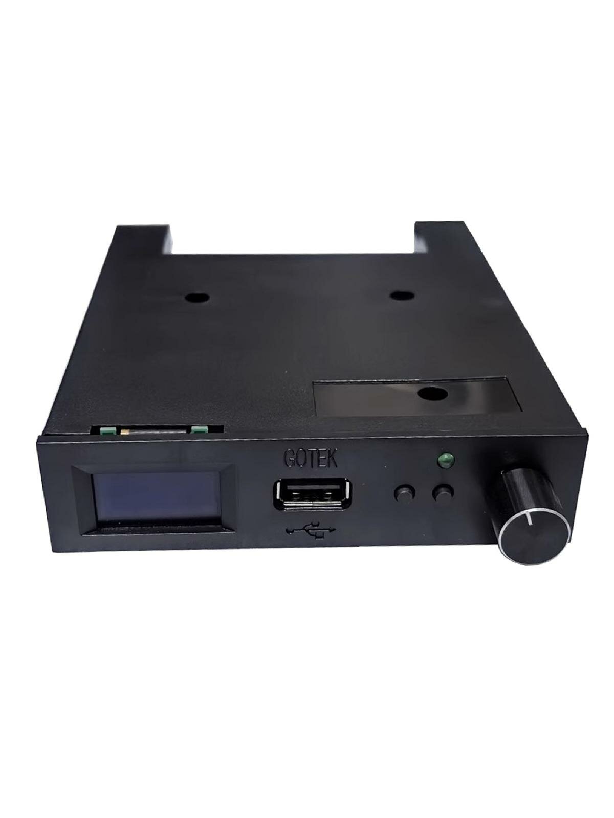 USB Floppy Drive Emulator SFR1M44-U100LQD-435 with Rotary Encodering Knob for Vintaged Computings and Music Equipment