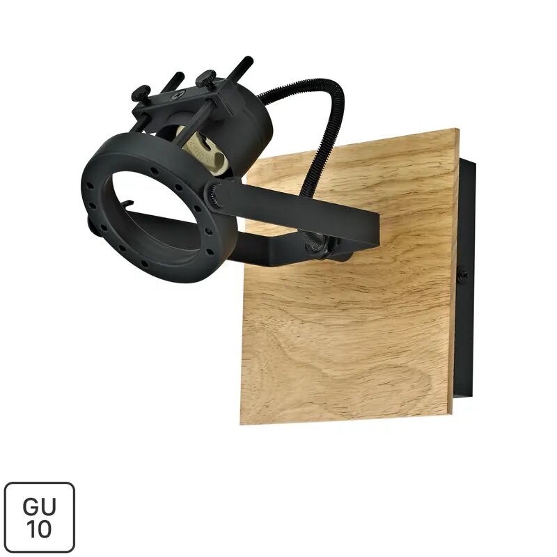 Спот поворотный Inspire Technic 6 ламп GU10 цвет черный и дерево