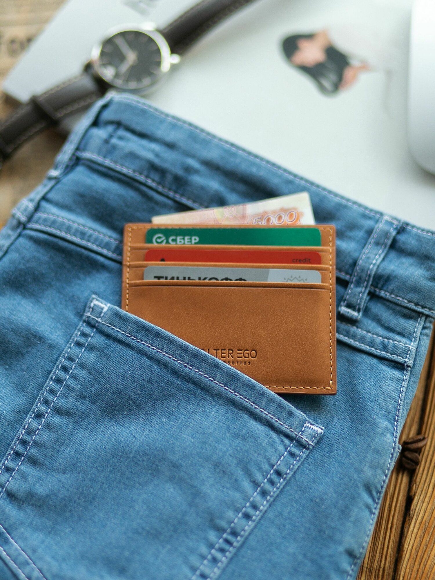 Картхолдер ALTER EGO, рыжий — фото 1