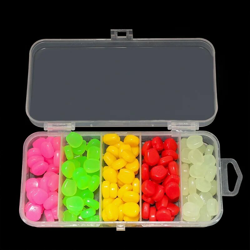 100 шт./партия силиконовые рыболовные приманки 1 см 03 г mixed color 100pcs