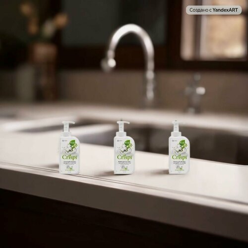 Изображение товара Экопенка для мытья посуды Grass с ценными маслами хлопка, 550 мл, 3 шт