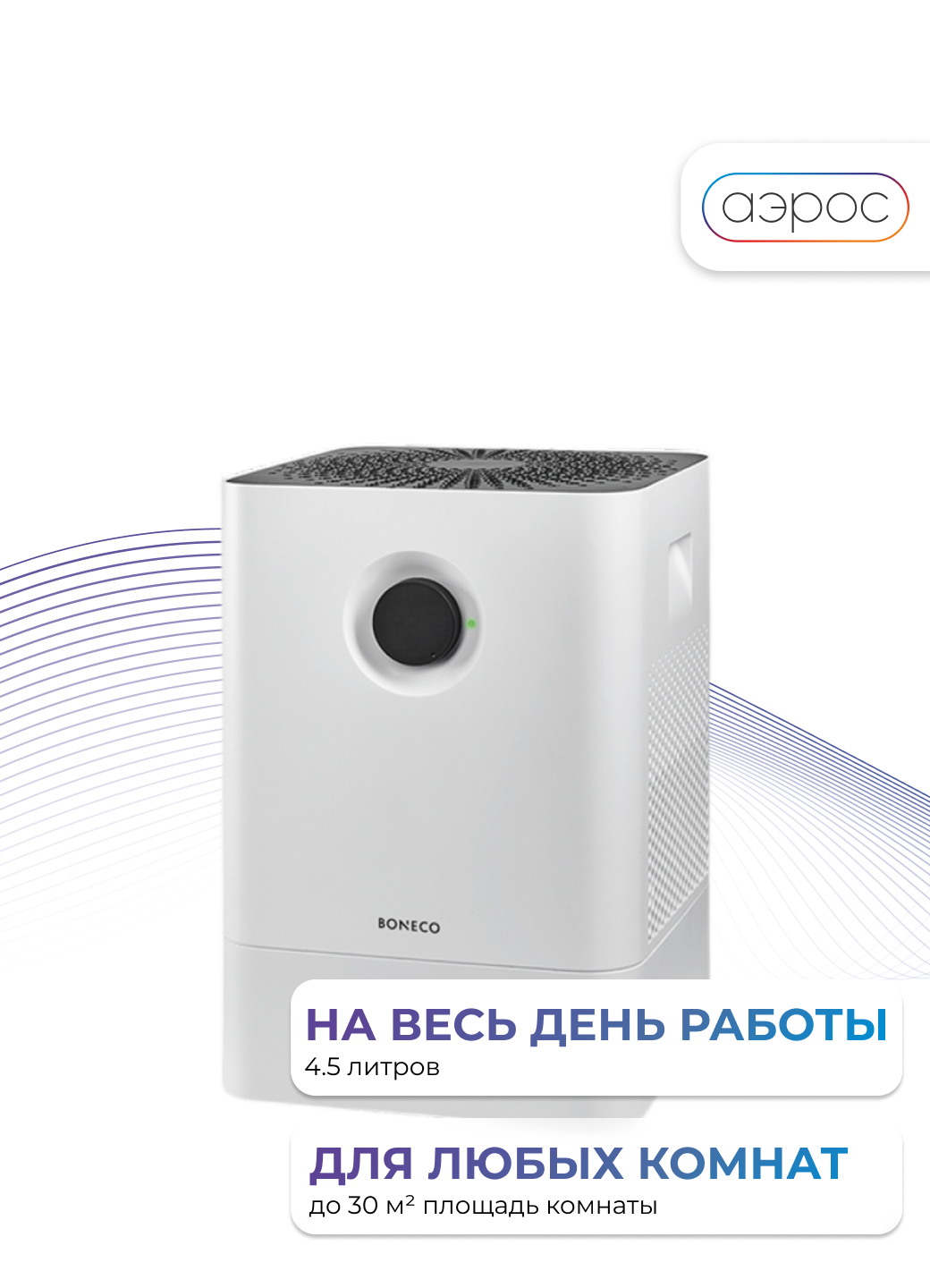 Белая мойка воздуха Boneco W200 + гигрометр в подарок — фото 1