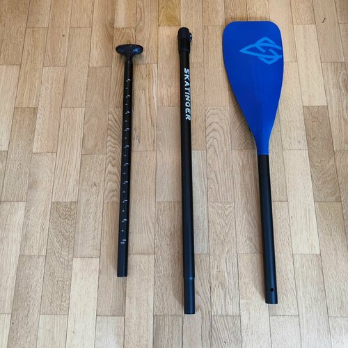 Весло Skatinger синее двухлопастное для SUP-доски, каяка