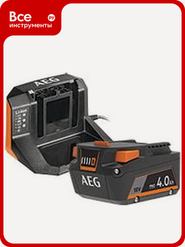 Изображение товара Набор зарядное устройство + аккумулятор SETL1840S 18В, 4Ач, Li-Ion AEG 4935478933