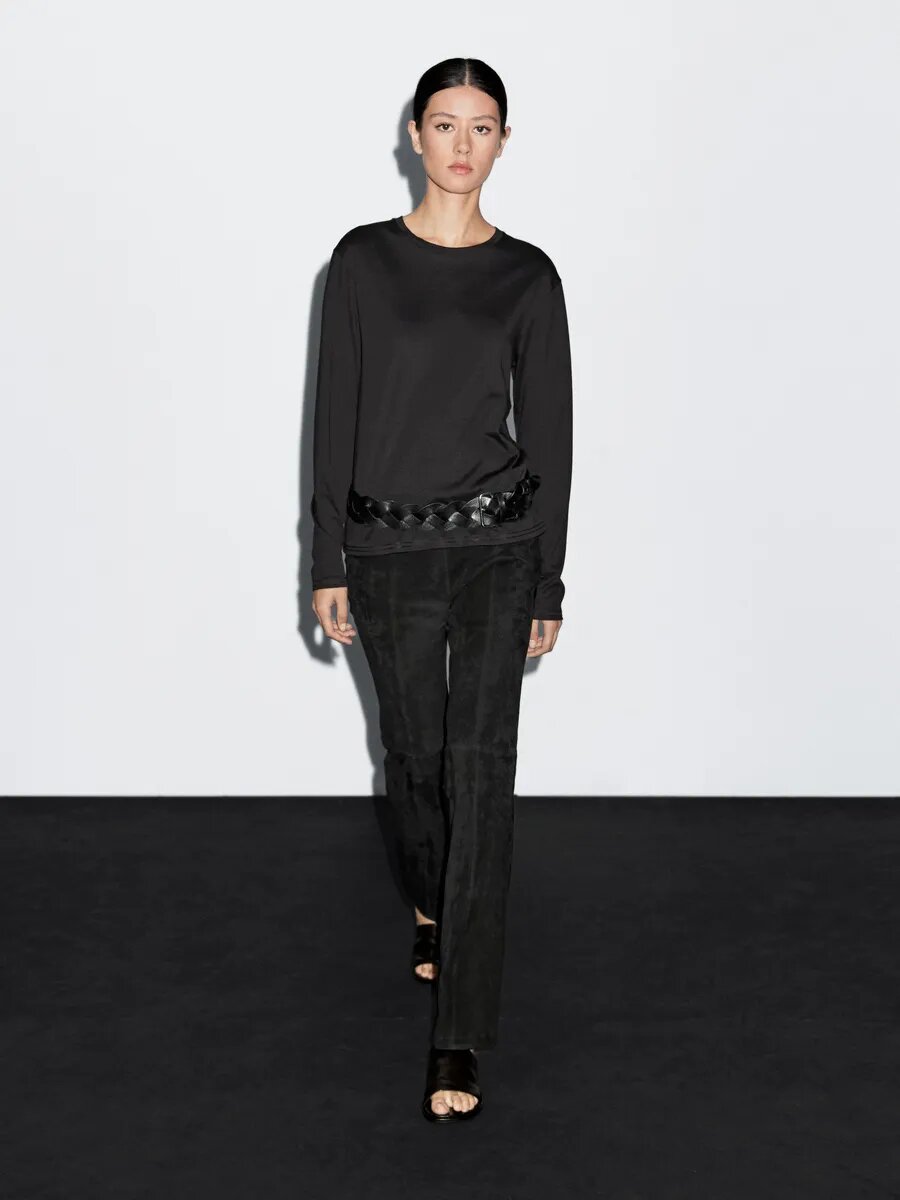 Футболка спортивная Massimo Dutti, размер M, черный