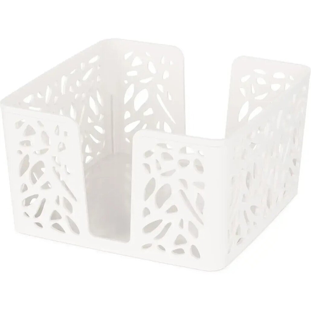 Салфетница квадратная Лира белый цвет практичное хранение пластик