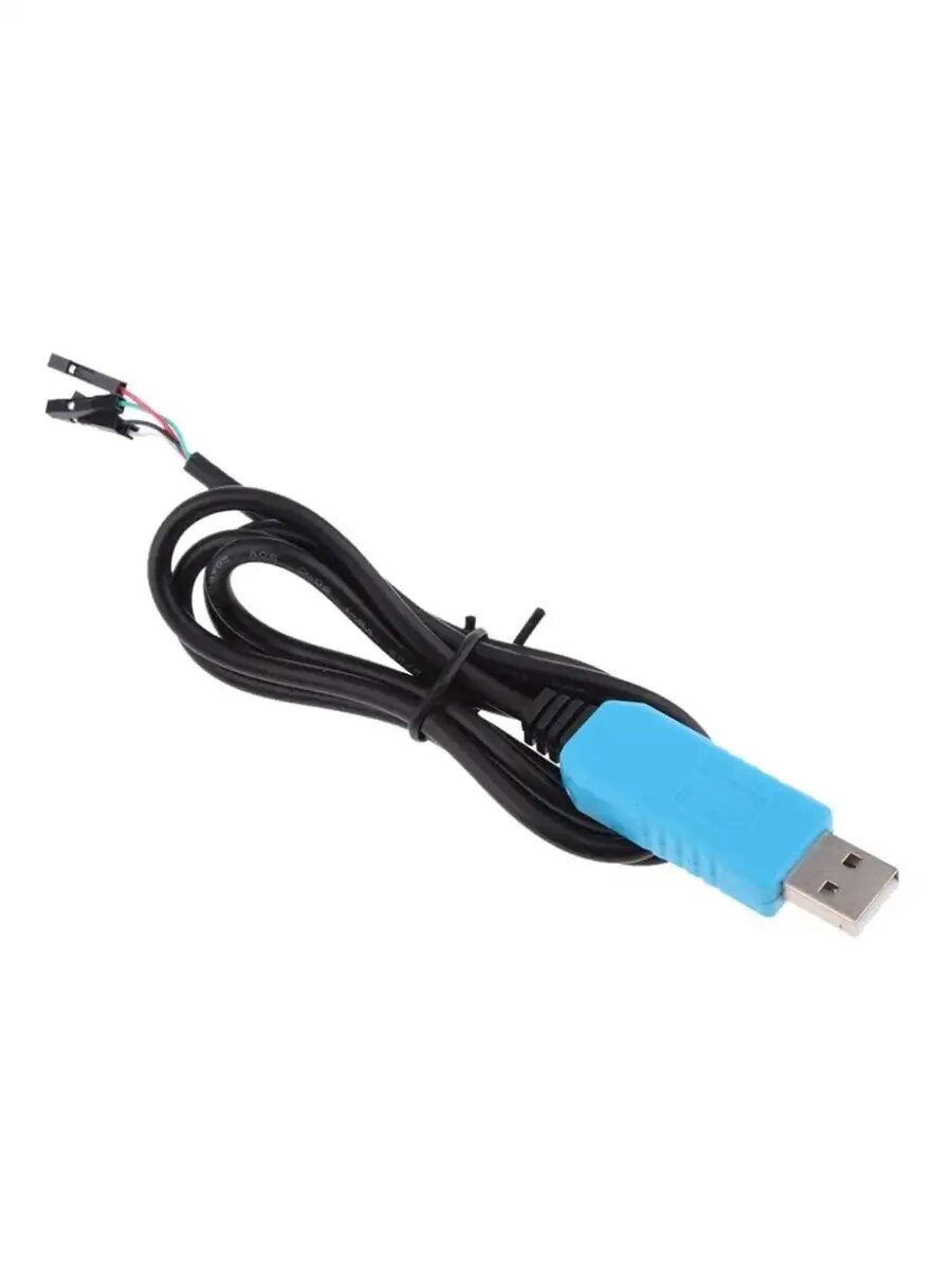 Кабель-адаптер конвертер USB на RS232 UART TTL PL2303TA GSMIN AK86 (Голубой) — фото 1