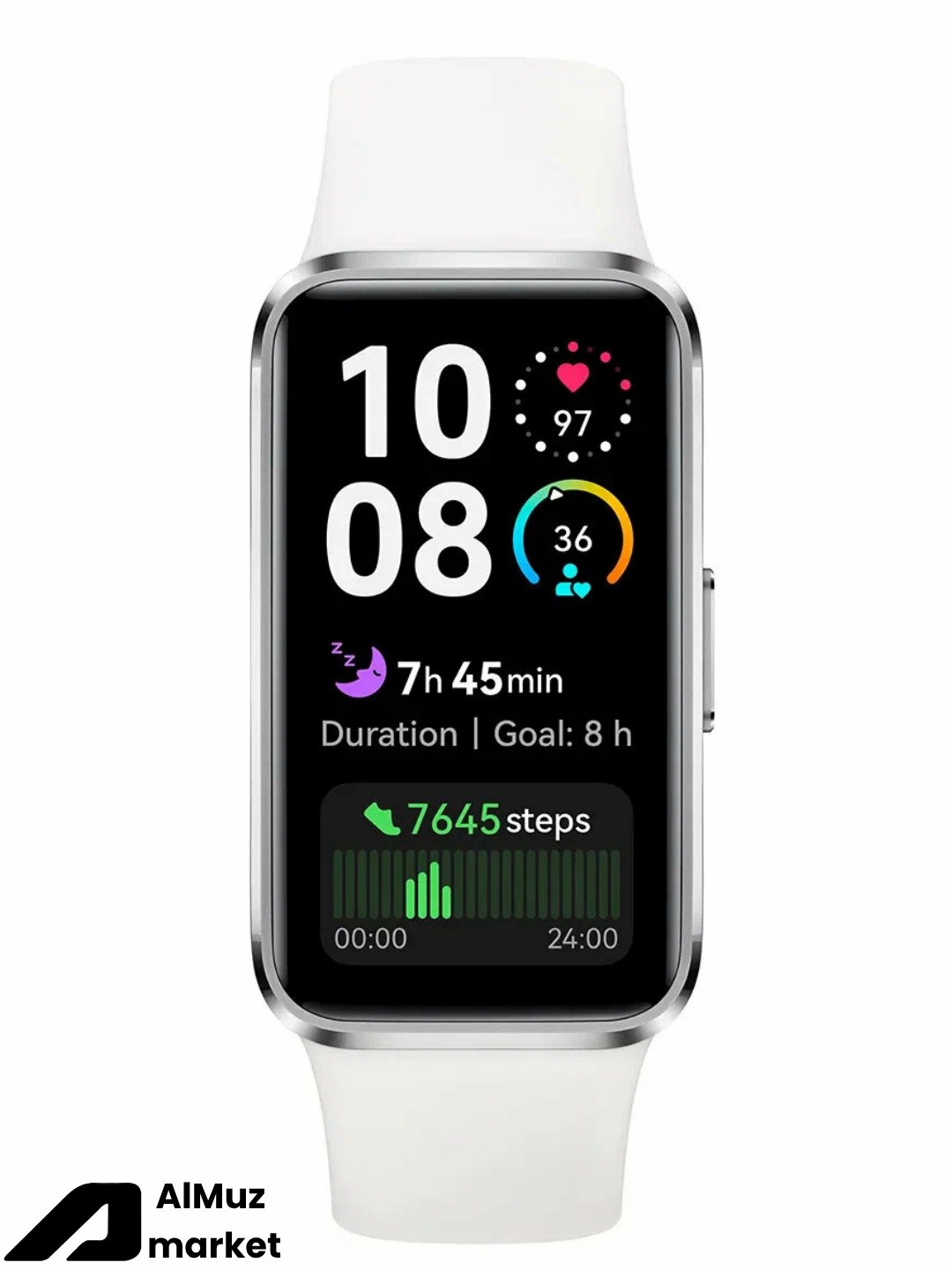 Фитнес-браслет Huawei Band 10, AMOLED-экран, алюминиевый корпус, белый — фото 1