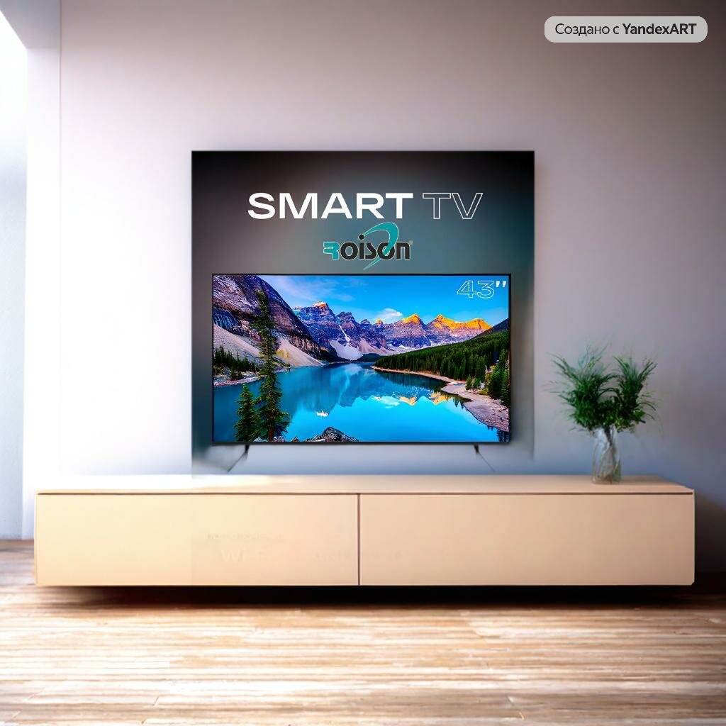 Телевизор Roison Smart LED HD TV RE 43-340 BL, Аndroid 12, с голосовым управлением