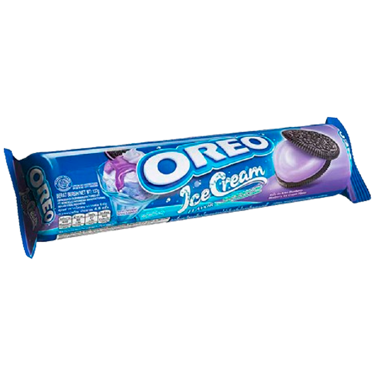 Печенье Oreo "Blueberry Ice Cream", черничное мороженое, без ГМО, 124 г