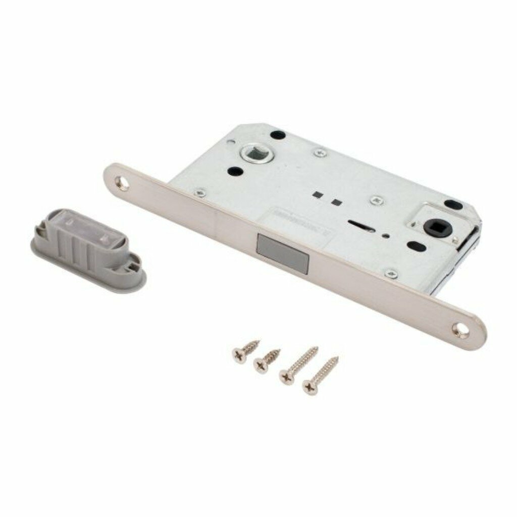 Защелка врезная Аллюр 5300-MC-WC SN 14907 магнит с фиксатором матовый никель