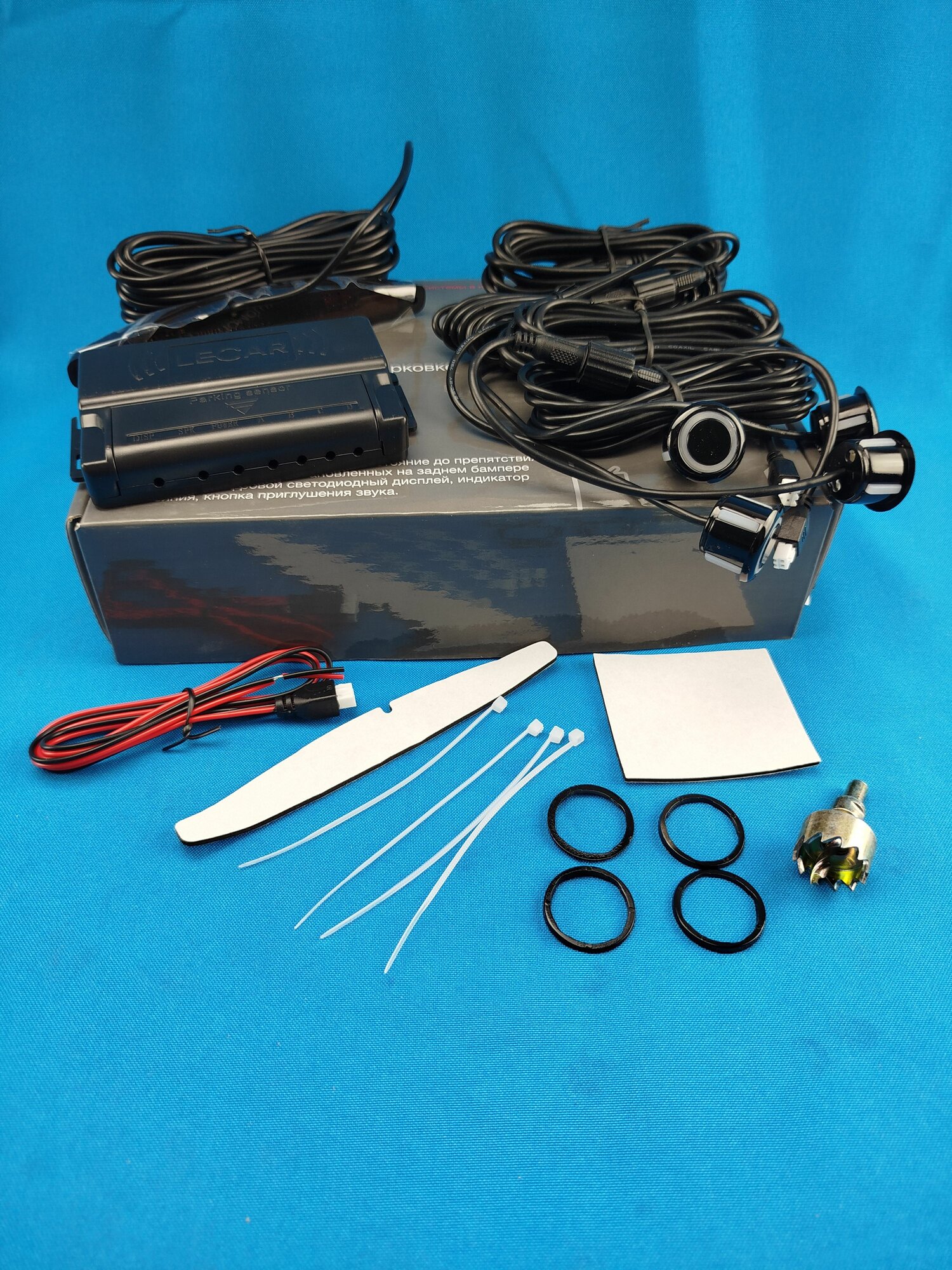 Парктроник "LECAR" 4 датчика, цвет черный (PS-204)