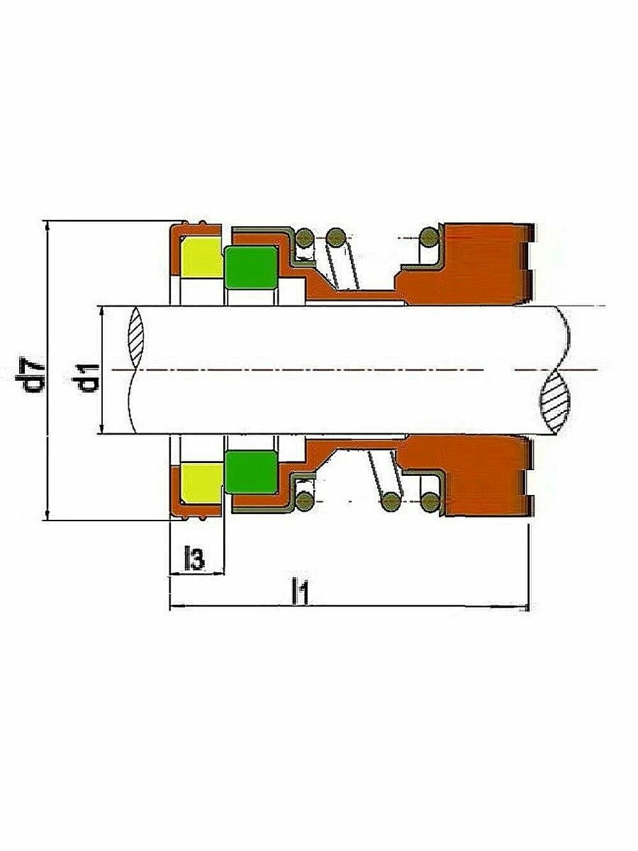 MG12-19 (35) CER/CAR торцевое уплотнение/уплотнитель торцевой/сальник пружинный для насоса, для насосной станции, для электродвигателя — фото 1