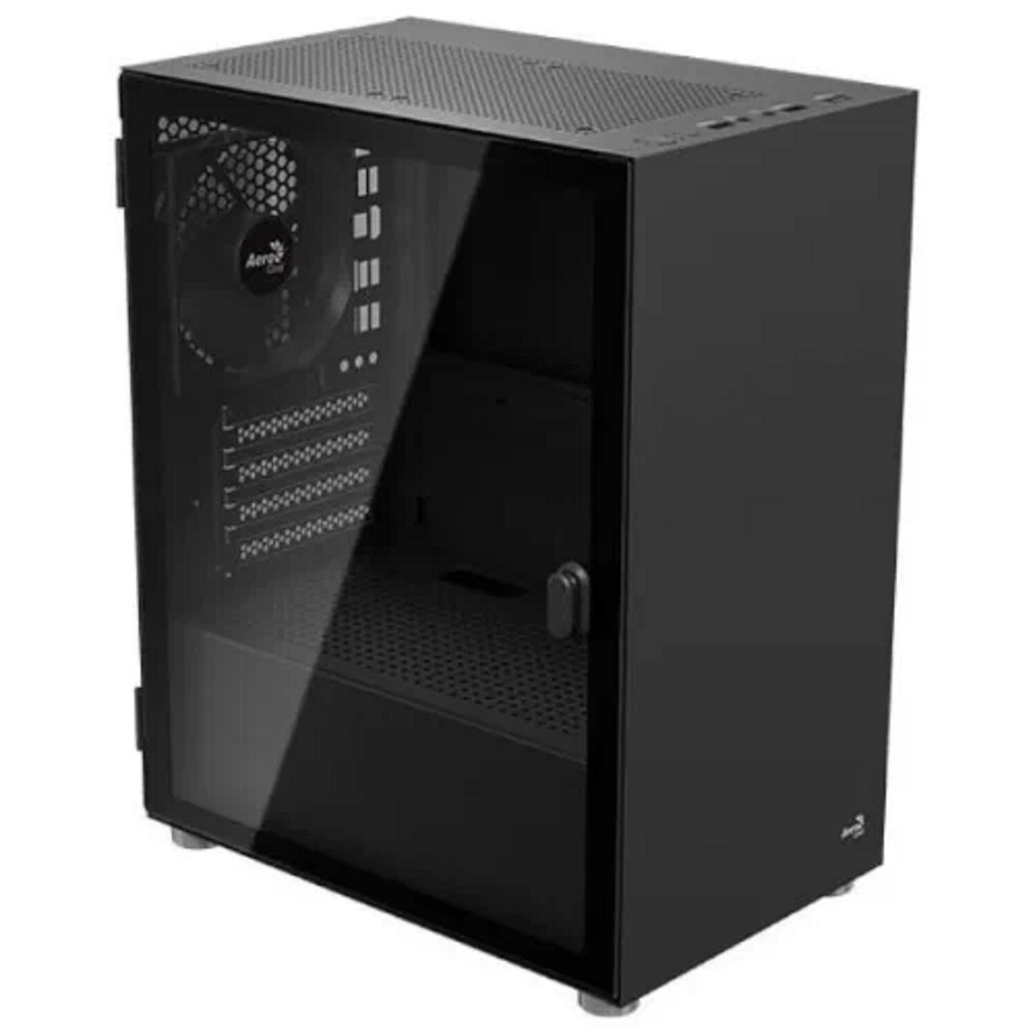 Корпус mATX AeroCool CS-111-G-BK-v1, Micro-ATX, Mini-ITX, черный