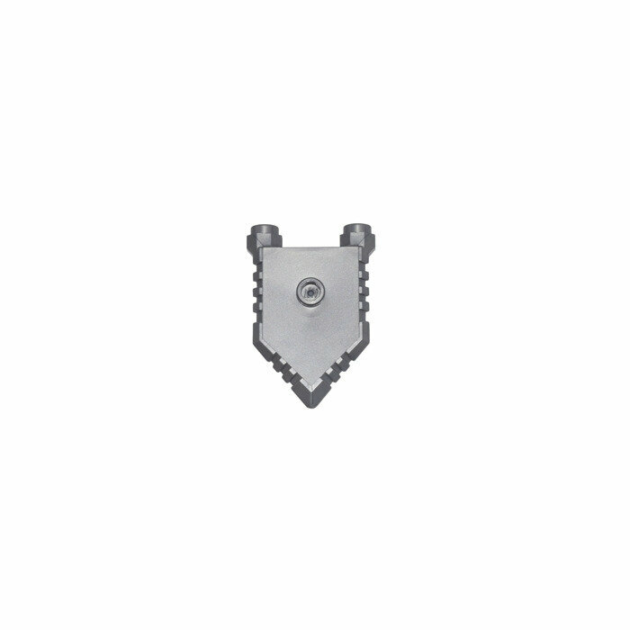 Minifigure, Shield Pentagonal with Rock Edges, 22409 Flat Silver U