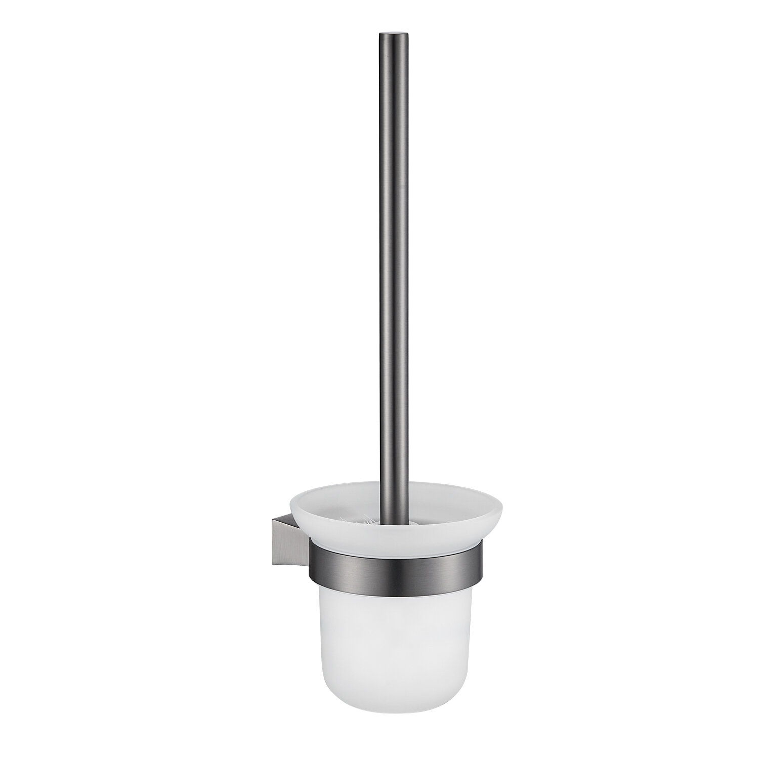 Настенный ёрш для унитаза Shevanik SG5700T цвет оружейная сталь круглый подвесной