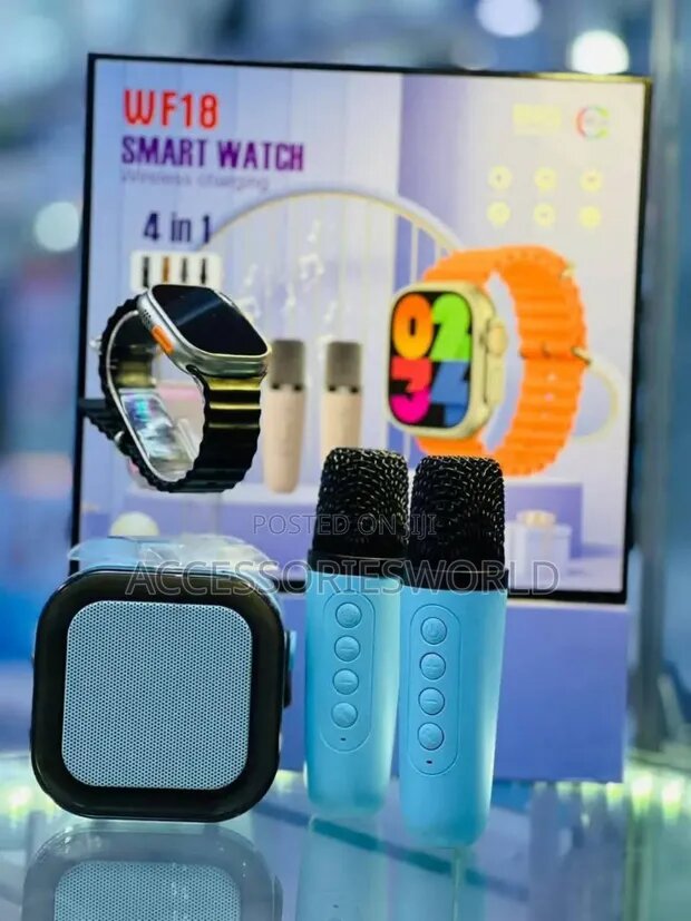 Набор WF18 Smart Watch + Karaoke – умные часы Series 8 с экраном 2.02", Karaoke, 4 ремешка и полный комплект