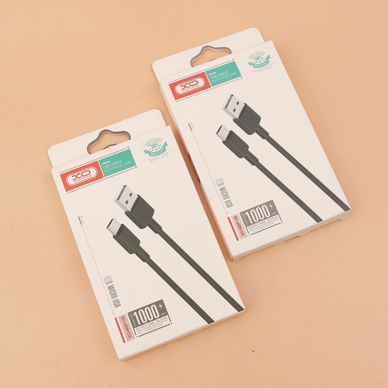 Зарядный кабель XO NBP156 USB-A - Micro USB черный, для Android, 1 м