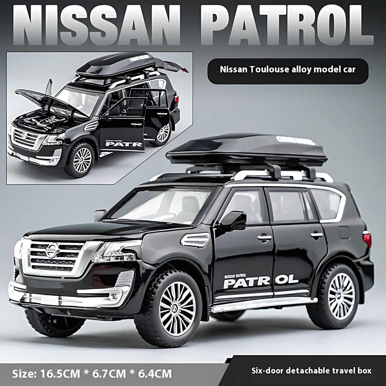 Машина Chimei Nissan Patrol, металлический корпус, масштаб 1:32