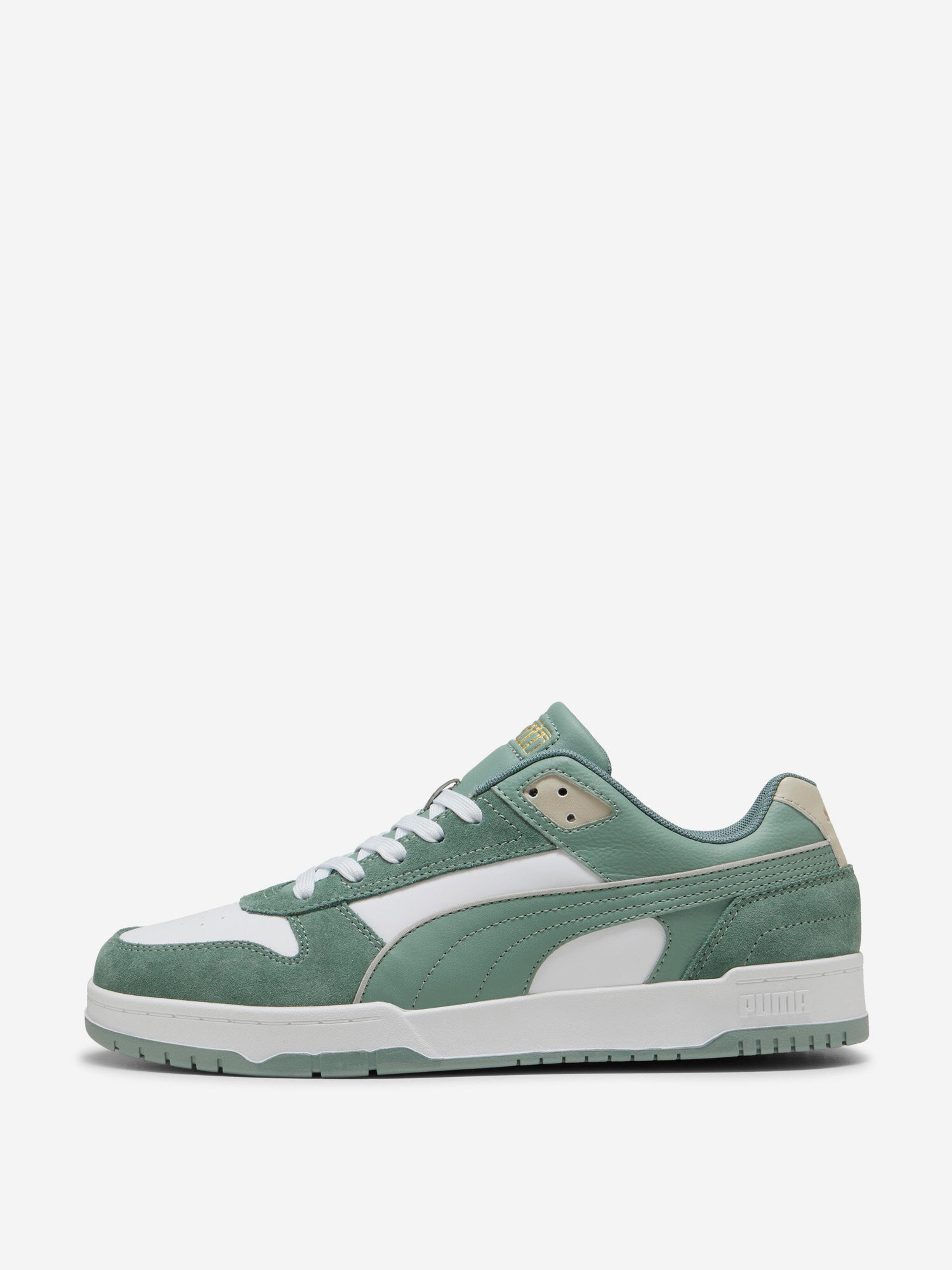 Кеды PUMA повседневные, размер 10, зеленый/белый