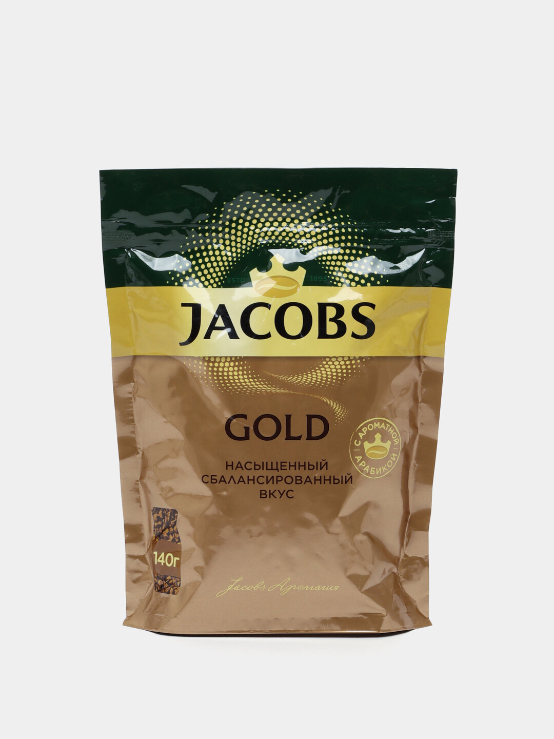Кофе Jacobs Gold, 140 г молотый очень приятным ароматом и вкусом