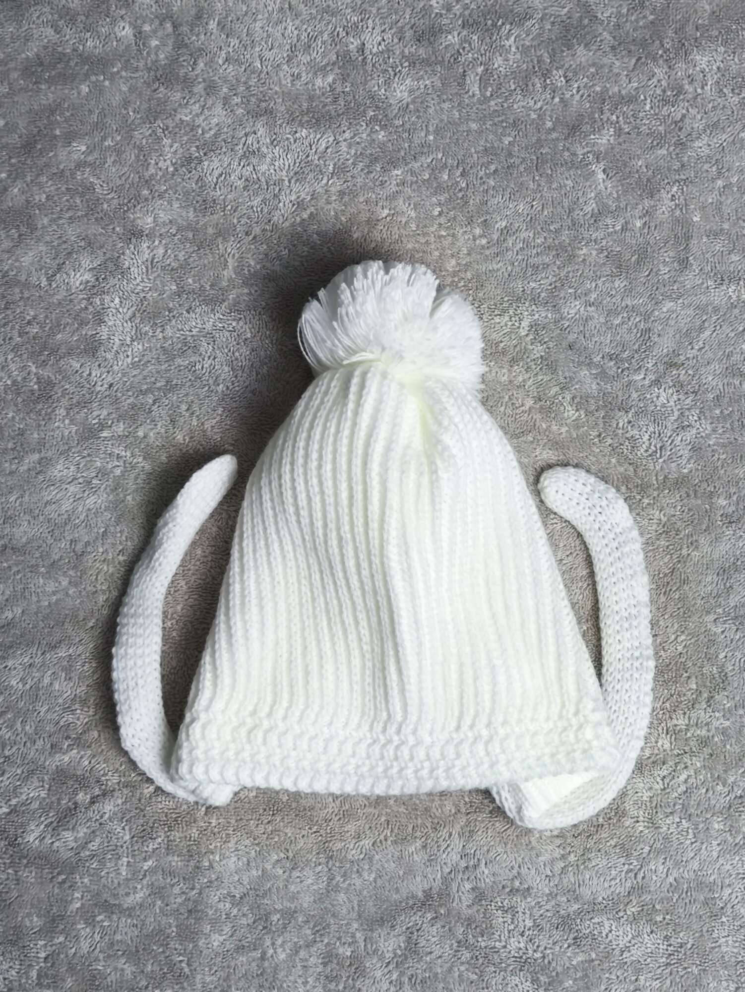 Шапка-ушанка для детей, размер 1, белый — фото 1